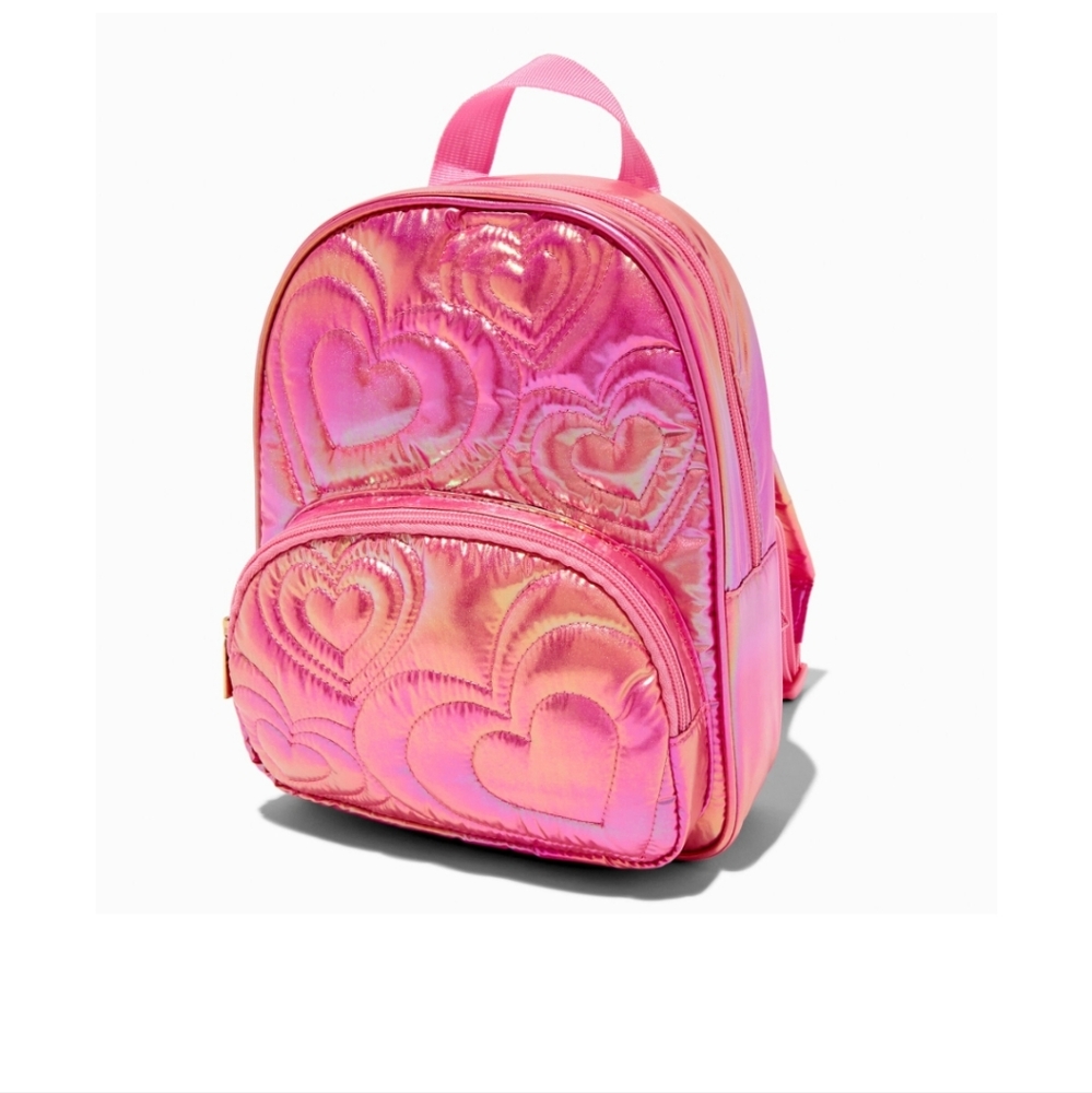 Pink Puffy Heart Backpack 11 inches BNWT RETIRED FINAL SALE - 1 Left!